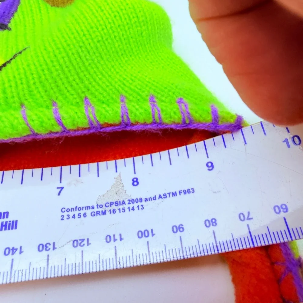 Flipeez Monster Hat Kids OS Lime Green Flapping Ear Beanie Halloween Costume Toy